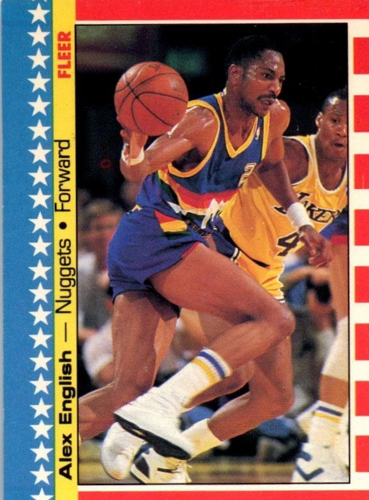 Alex English 1987 fleer