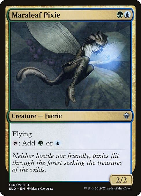 Maraleaf Pixie 2019 Magic: The Gathering Throne of Eldraine