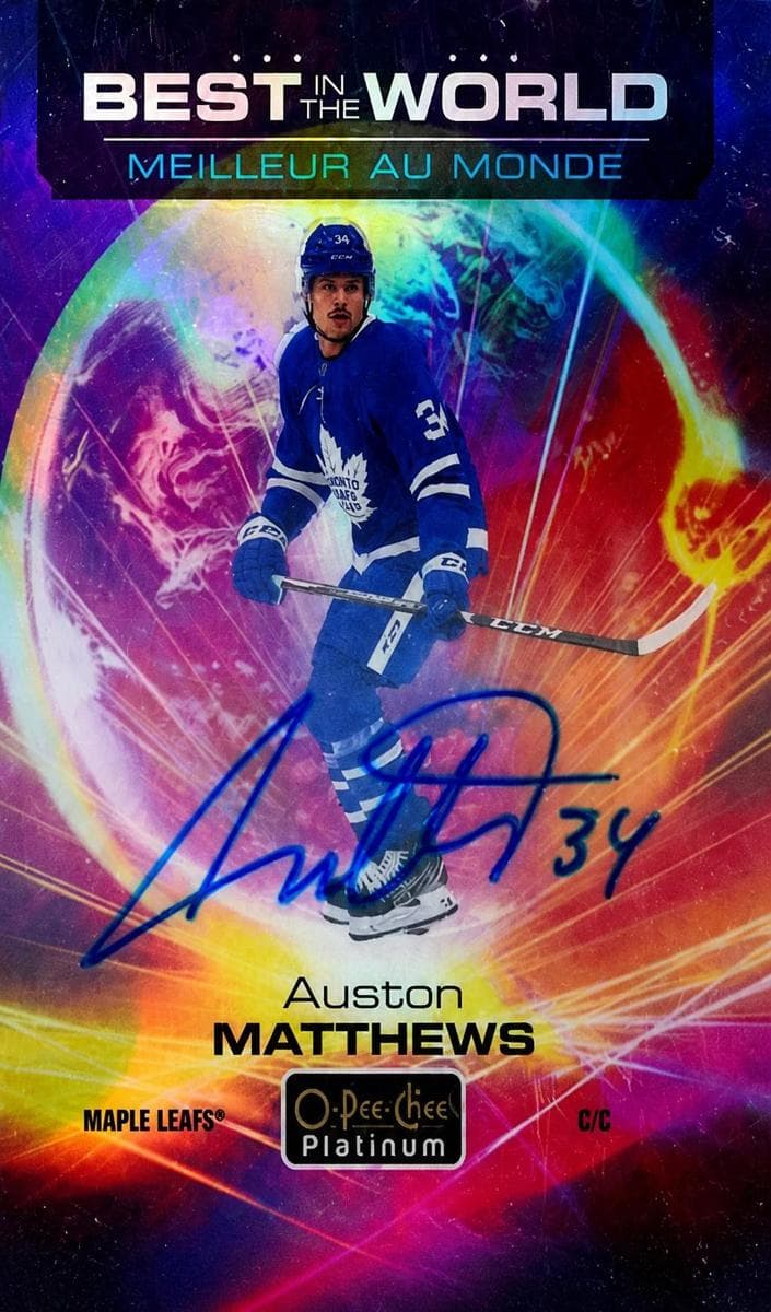 Auston Matthews 2020 topps O-Pee-Chee Platinum