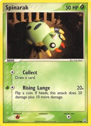 Spinarak trading card