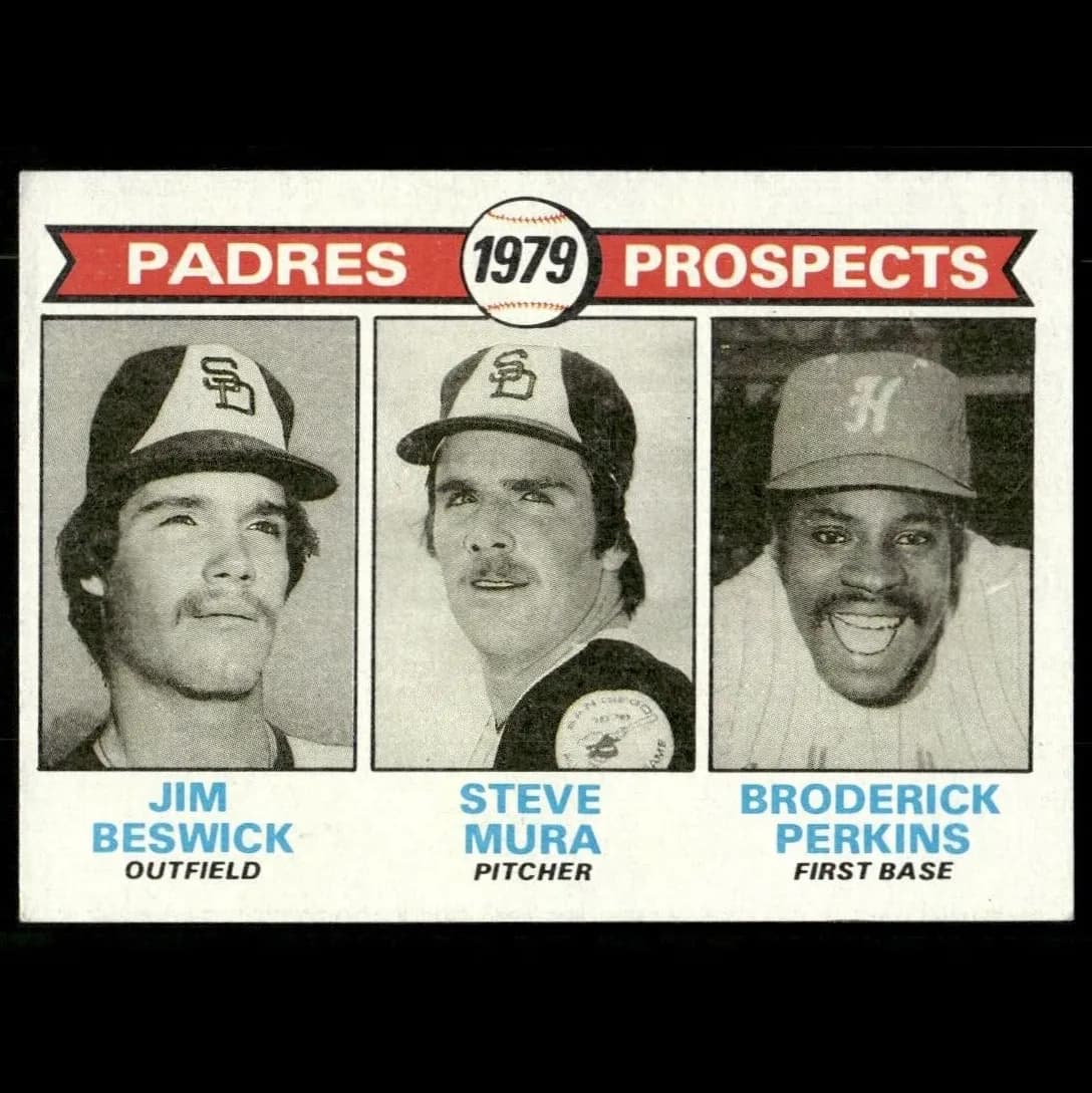 Padres 1979 Prospects (Jim Beswick / Steve Mura / Broderick Perkins) #725