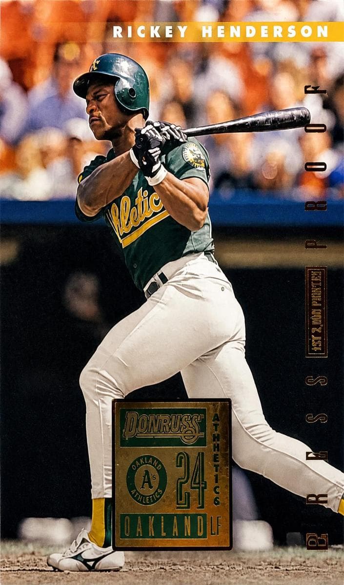 Rickey Henderson 1996 panini Donruss