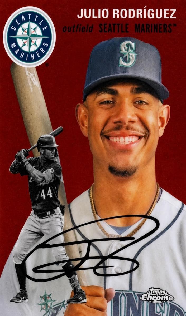 Julio Rodríguez 2023 topps Topps Chrome Platinum Anniversary