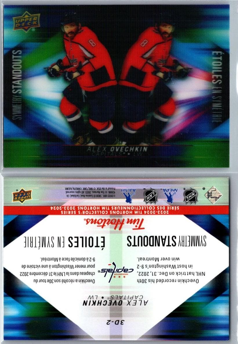 Alex Ovechkin 2023 upper-deck Upper Deck Tim Hortons Collector's Series