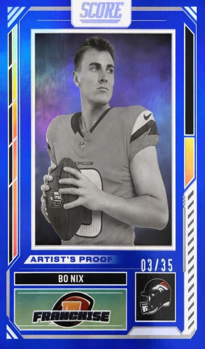 Bo Nix 2025 panini