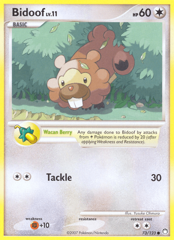 Bidoof 2007 Pokemon Mysterious Treasures