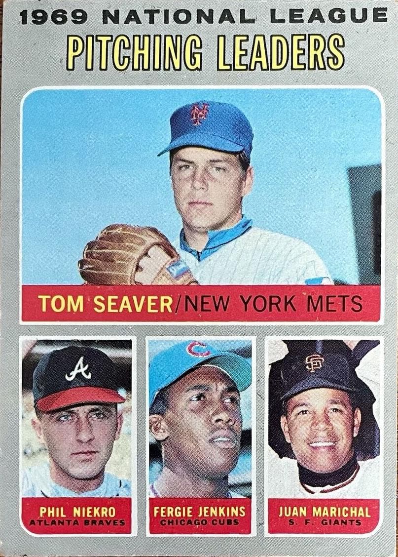 1969 National League Pitching Leaders (Tom Seaver / Phil Niekro / Fergie Jenkins / Juan Marichal) #69