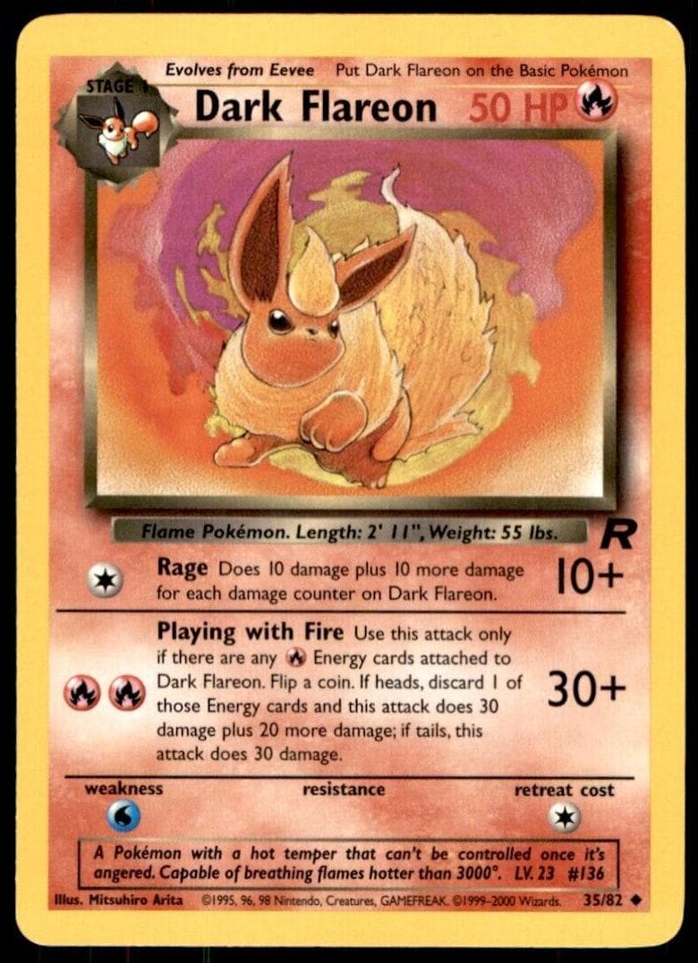 Dark Flareon trading card