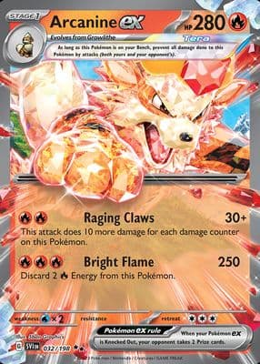 Arcanine ex trading card