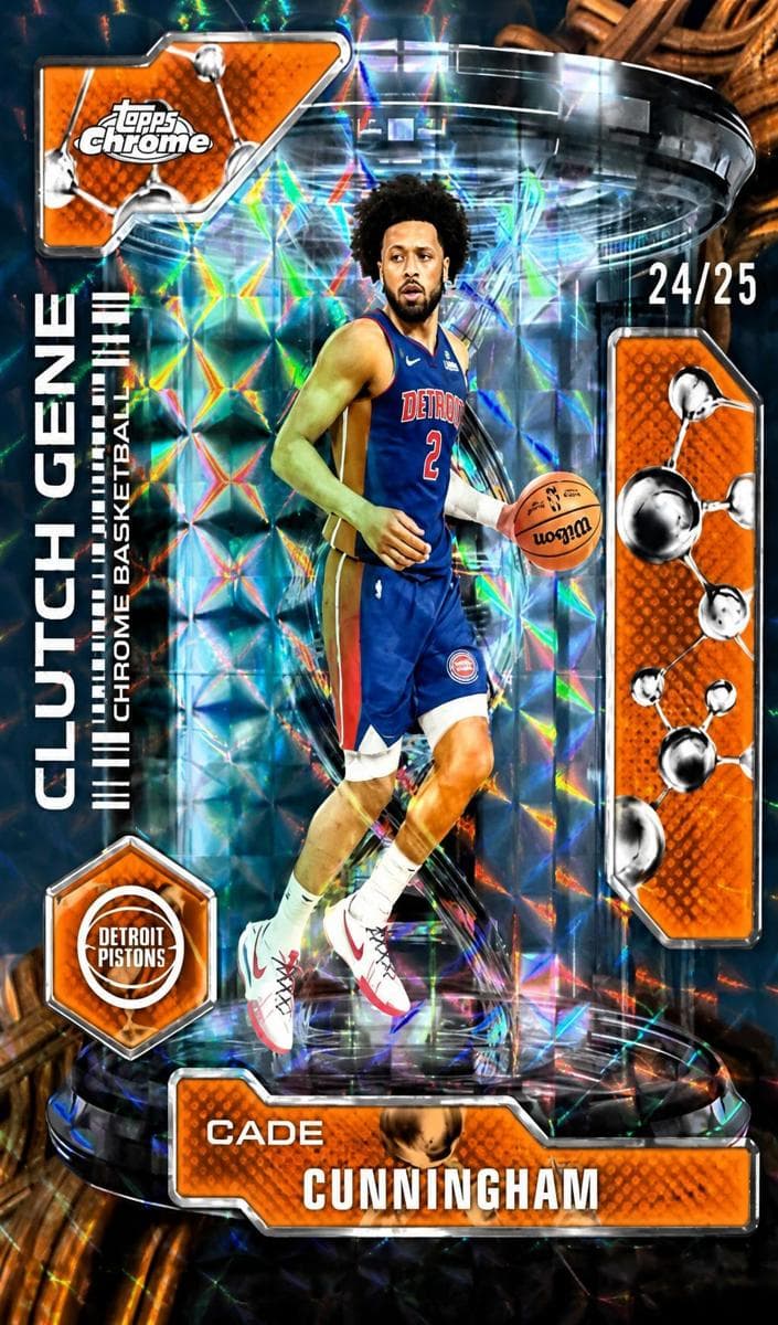 Cade Cunningham 2025 topps Topps Chrome
