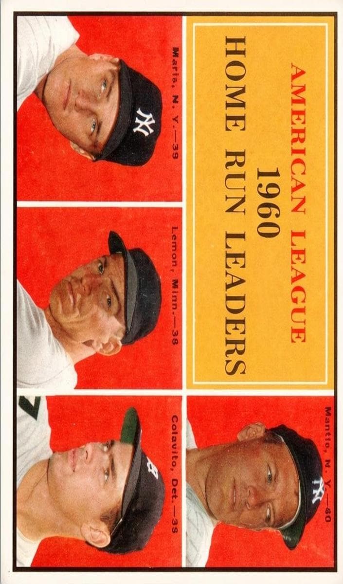American League 1960 Home Run Leaders (Mickey Mantle / Roger Maris / Jim Lemon / Rocky Colavito) #44