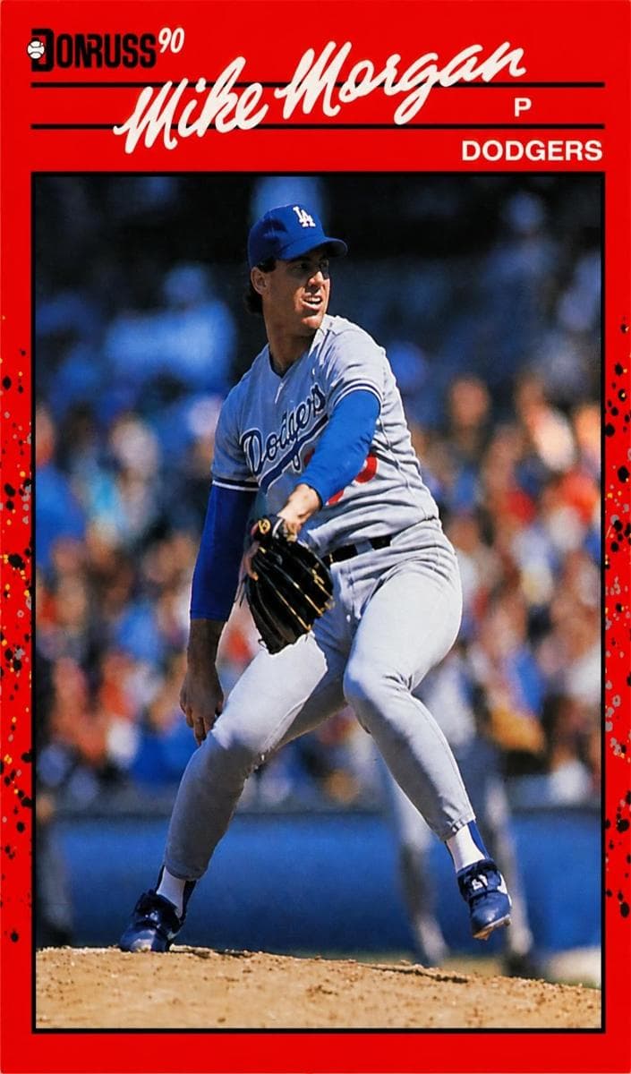 Mike Morgan 1990 panini Donruss