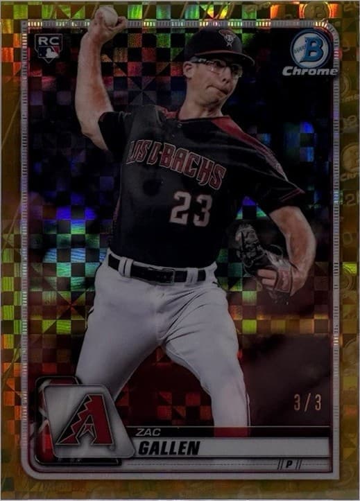 Zac Gallen 2020 Bowman Chrome 2020 Bowman Chrome gold-xfractor