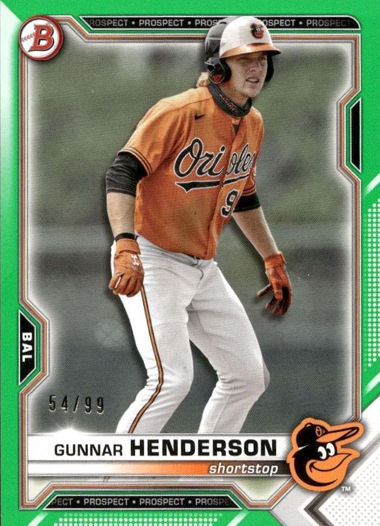 Gunnar Henderson 2021 bowman Bowman Draft