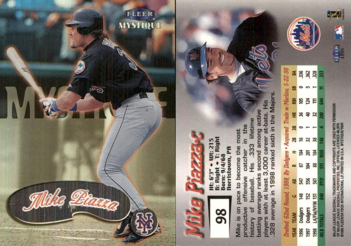Mike Piazza 1999 fleer Fleer Mystique