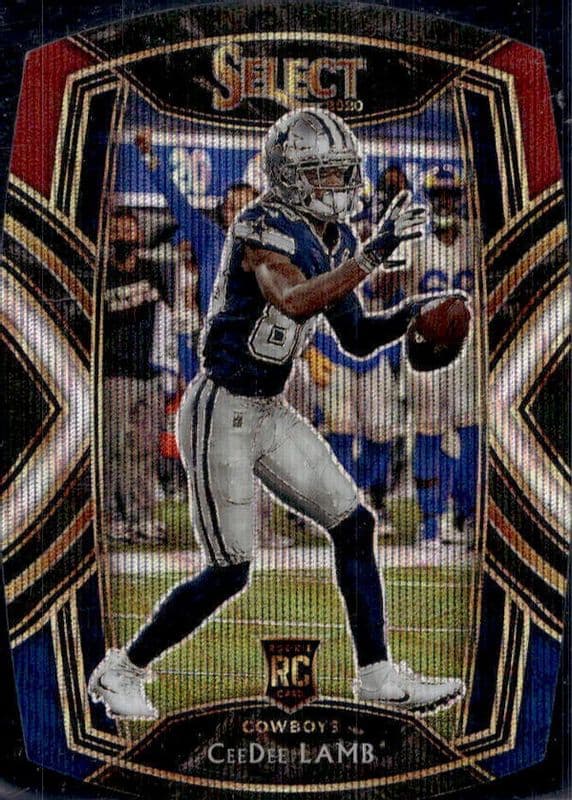 CeeDee Lamb 2020 panini Select Club Level Blue Die-Cut