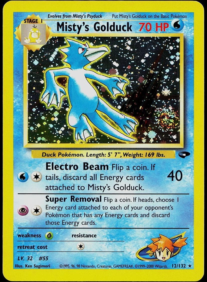 Misty's Golduck trading card