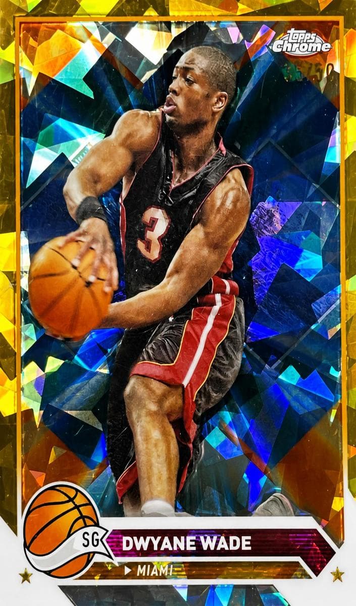 Dwyane Wade 2023 topps Topps Chrome Sapphire Edition