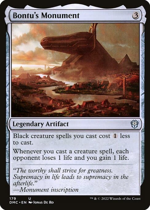 Bontu's Monument 2025 Magic: The Gathering Aetherdrift Commander