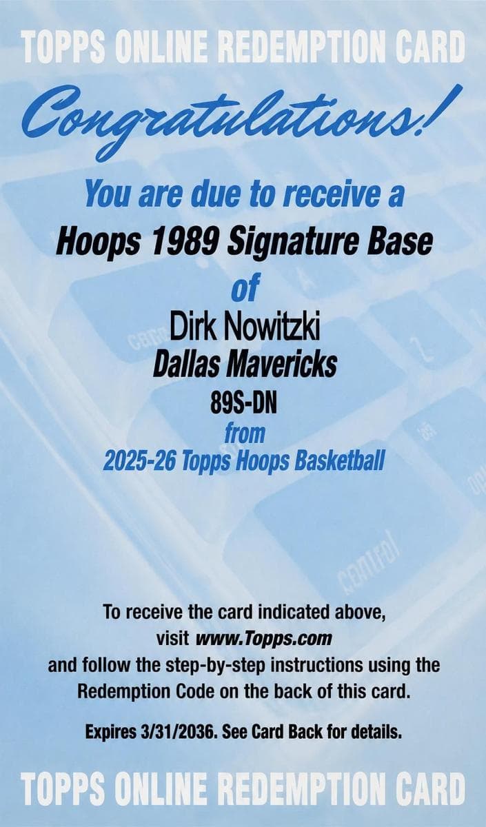 Dirk Nowitzki #89S-DN