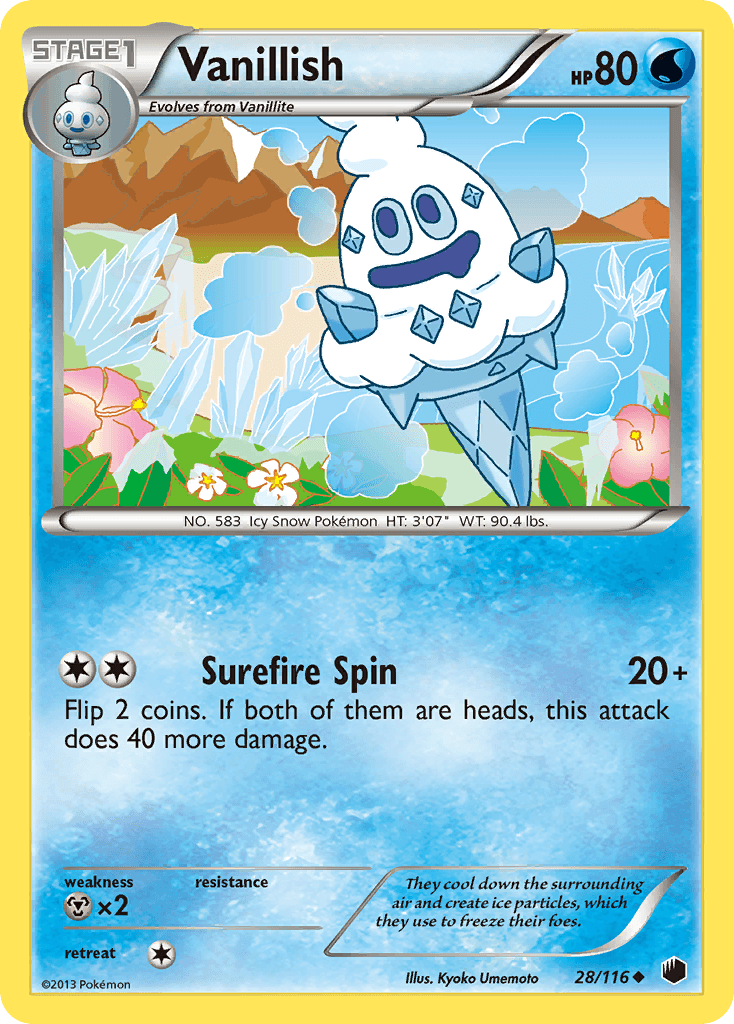 Vanillish 2013 Pokemon Plasma Freeze