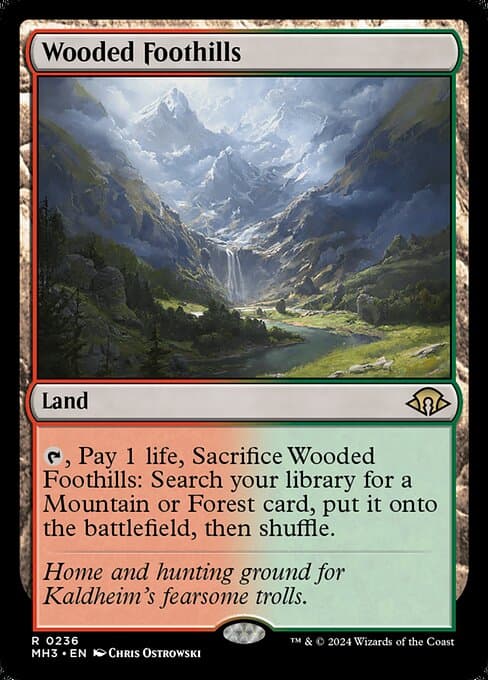 Wooded Foothills 2002 Magic: The Gathering Onslaught