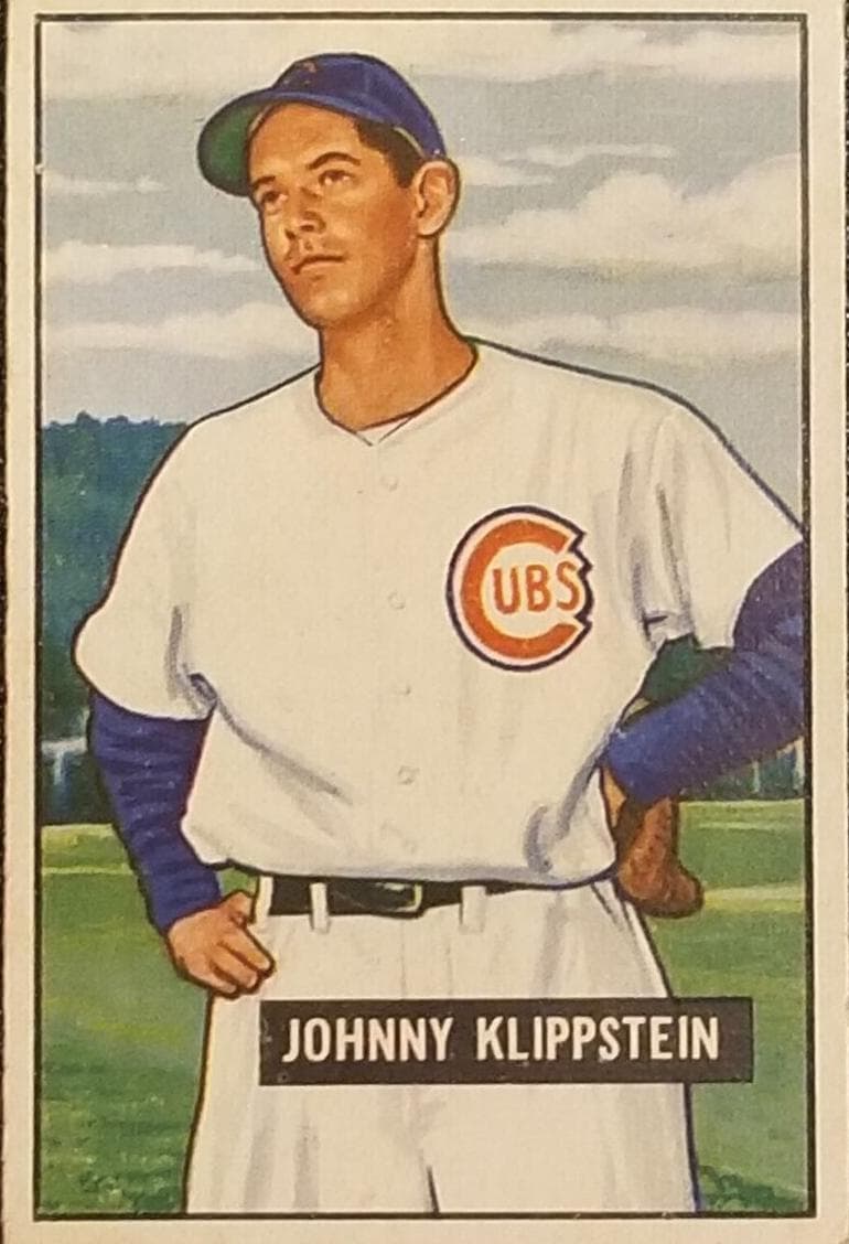 Johnny Klippstein 1951 bowman Bowman