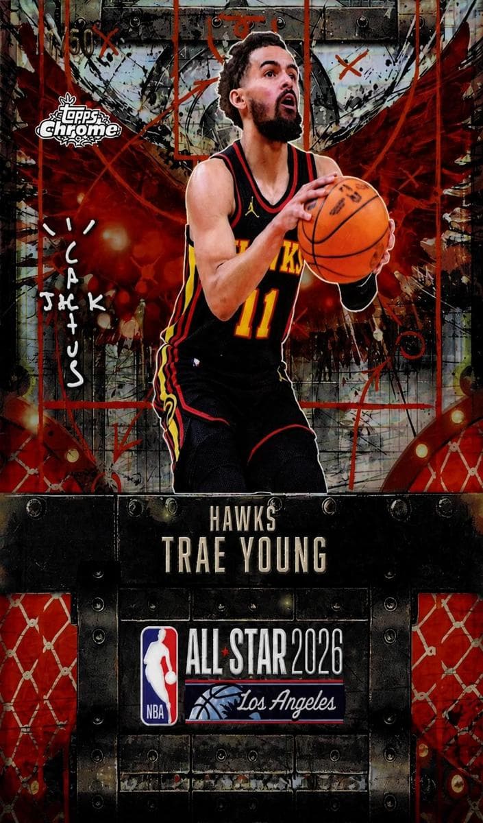 Trae Young 2025 topps Topps Chrome Cactus Jack X NBA All-Star Game