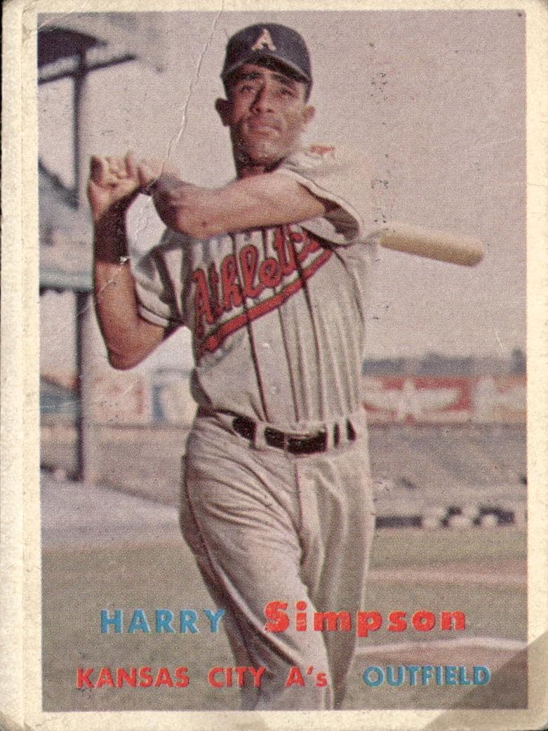 Harry Simpson 1957 topps Topps
