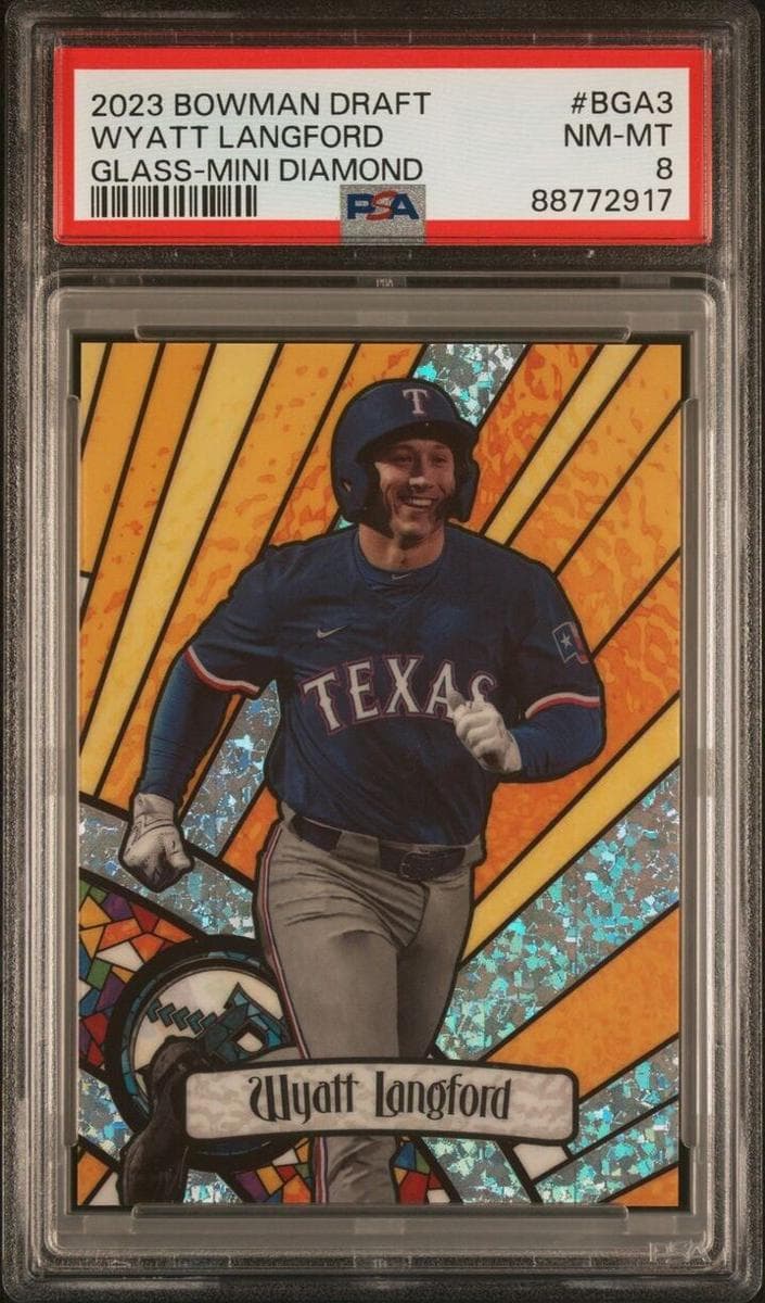 Wyatt Langford 2023 bowman Draft Chrome