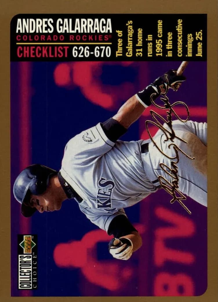 Andres Galarraga 1996 unknown Collector's Choice