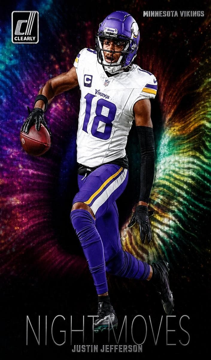 Justin Jefferson 2023 panini Clearly Donruss