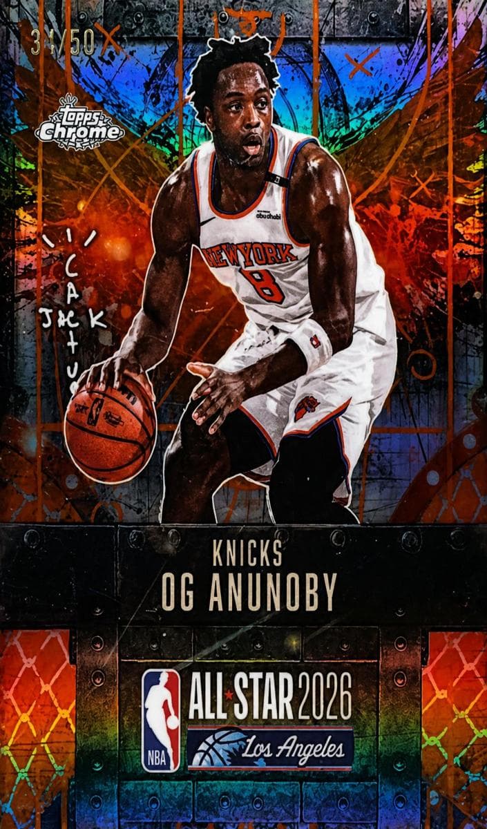 OG Anunoby 2025 topps Topps Chrome Cactus Jack X NBA All-Star Game