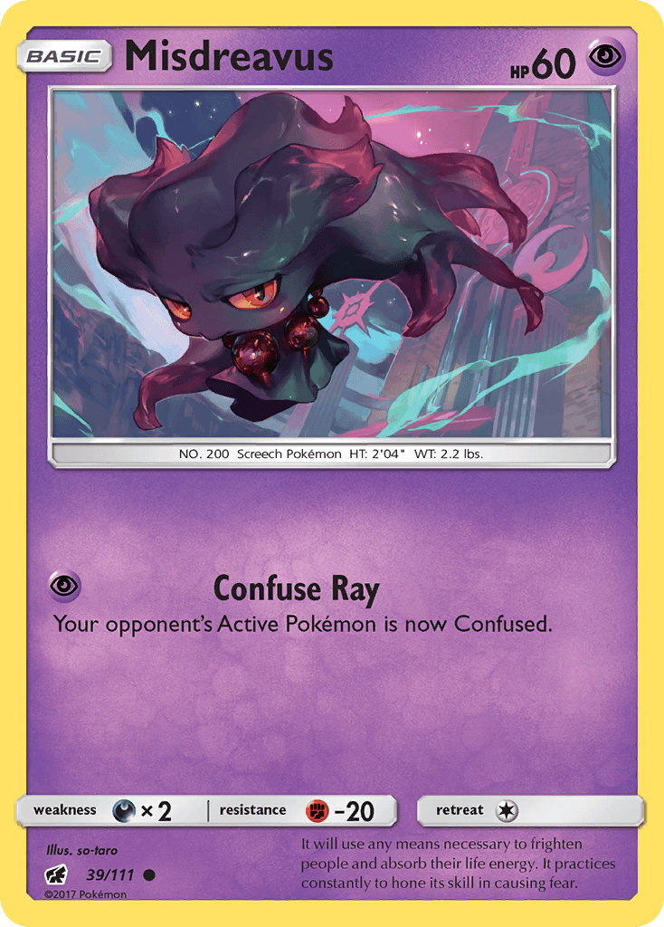 Misdreavus 2017 Pokemon Crimson Invasion Reverse Holo