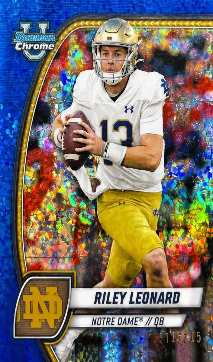 Riley Leonard 2024 bowman Bowman University Chrome