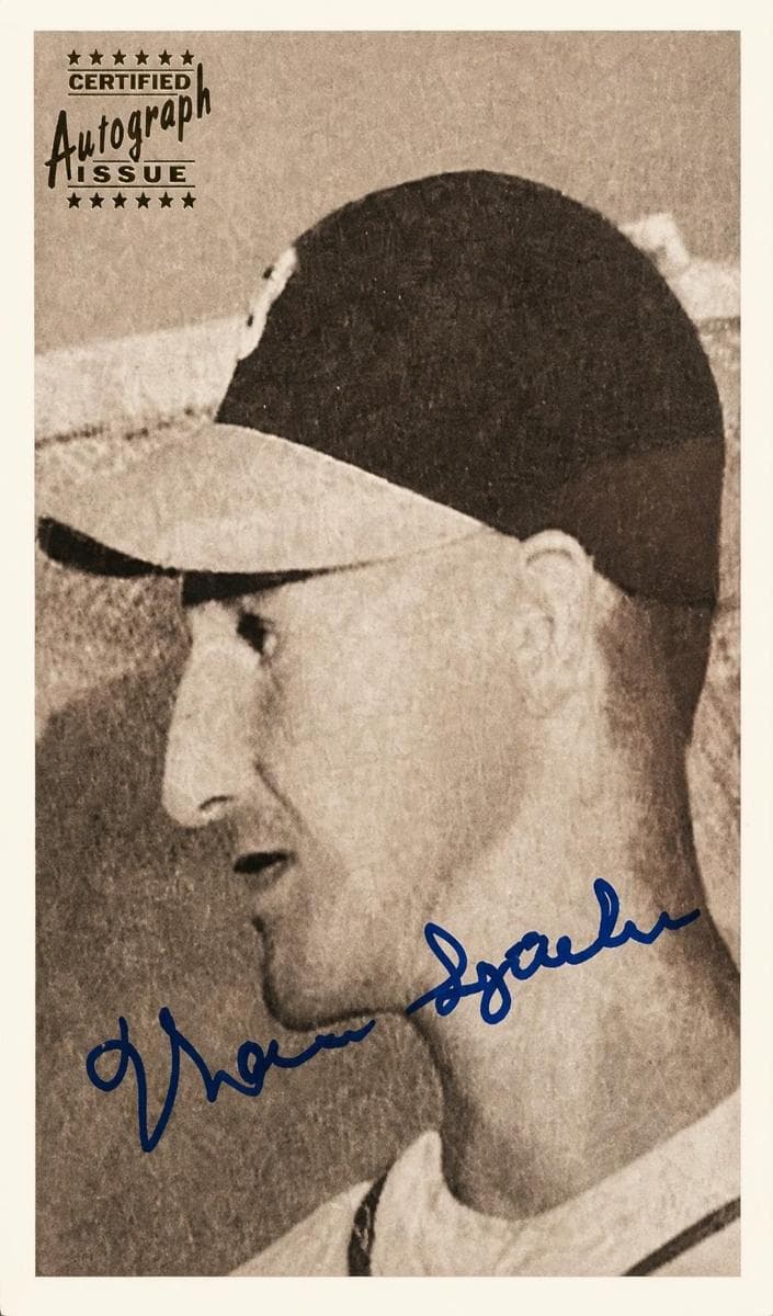 Warren Spahn 2001 bowman Bowman Heritage