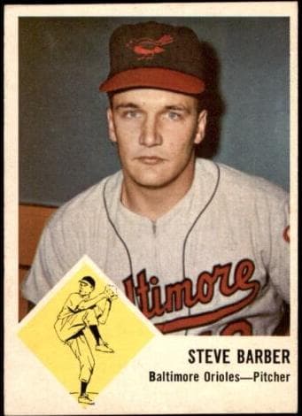 Steve Barber 1963 fleer Fleer