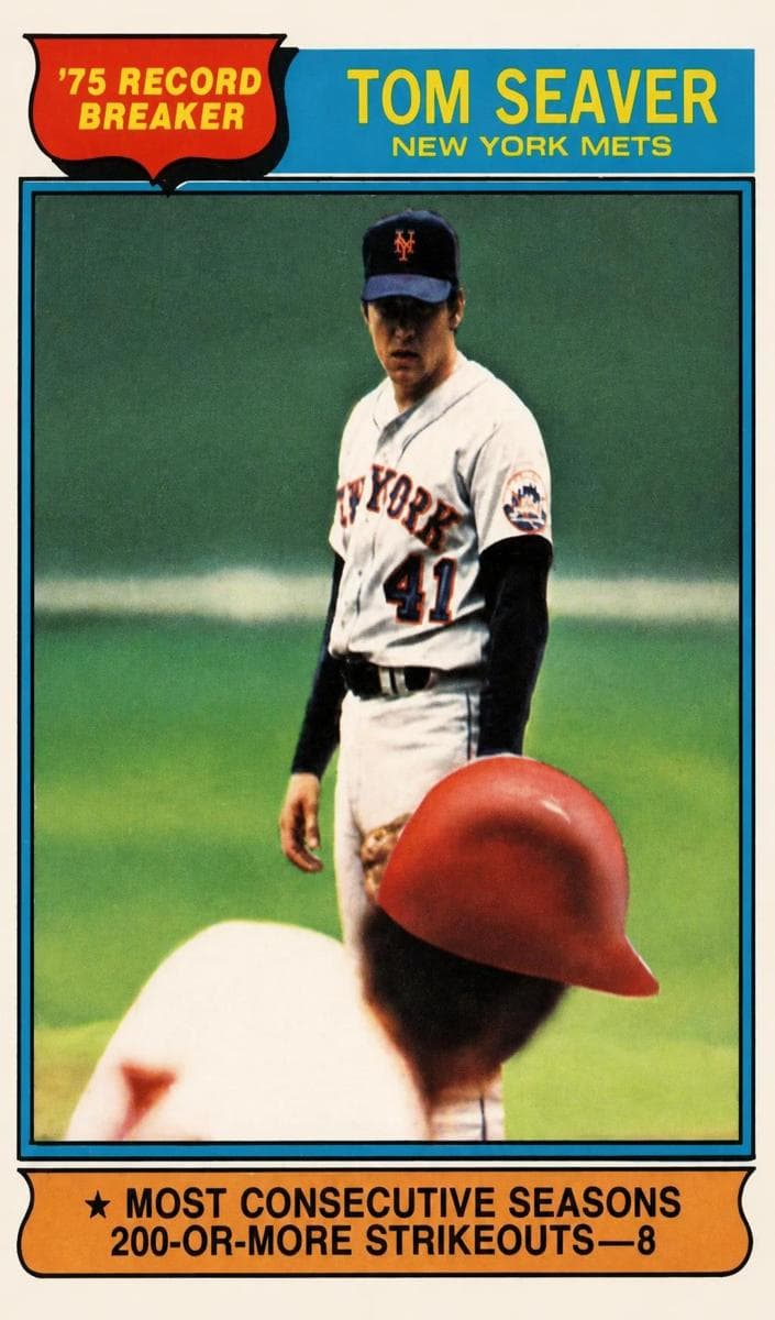 Tom Seaver 1976 topps O-Pee-Chee