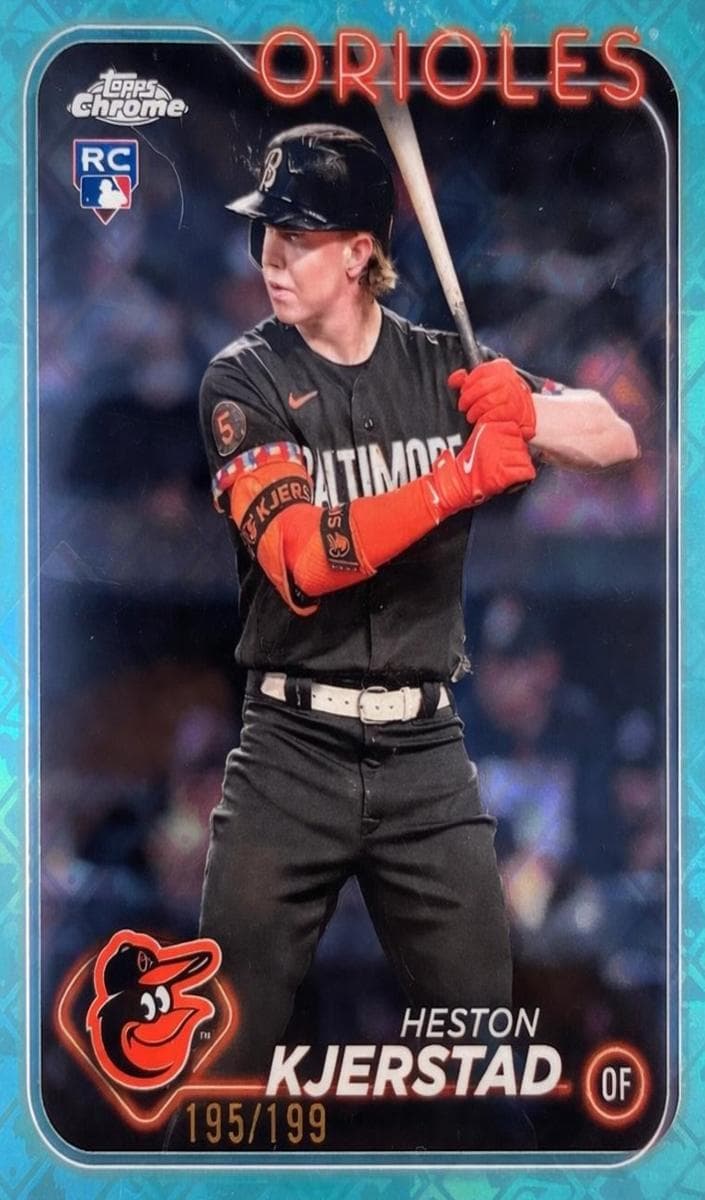 Heston Kjerstad 2024 topps Topps Chrome Logofractor Edition