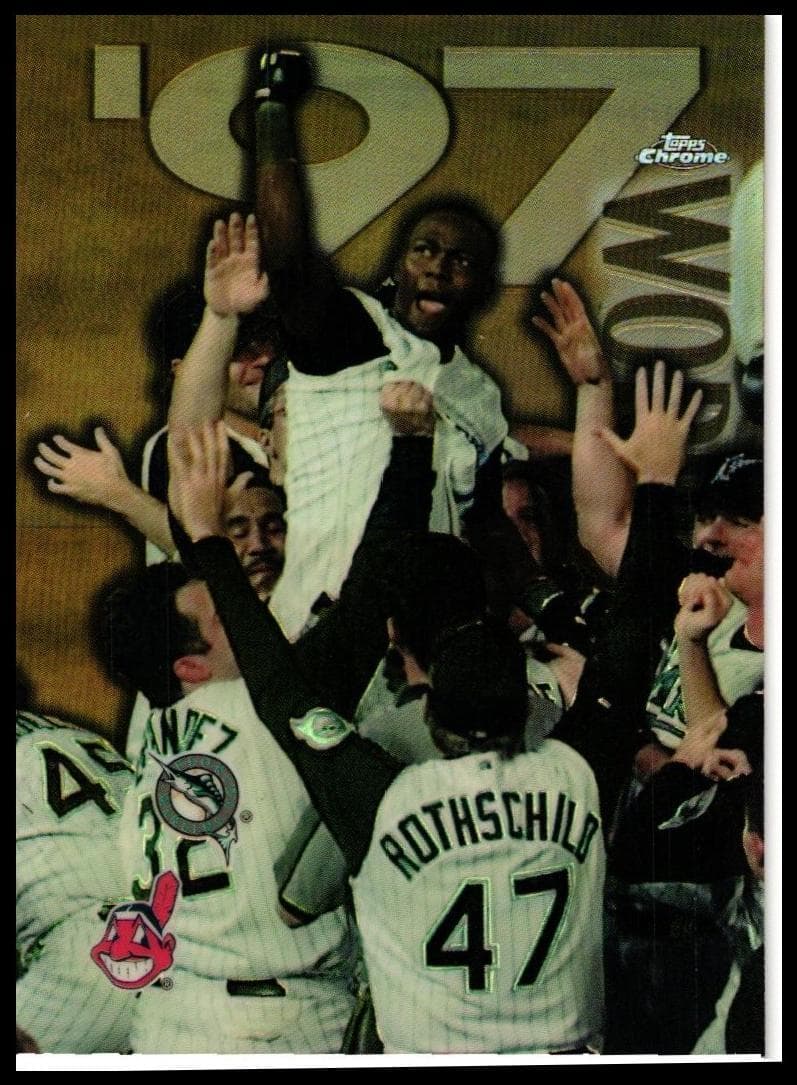 Marlins Win World Series 1998 topps Topps Chrome
