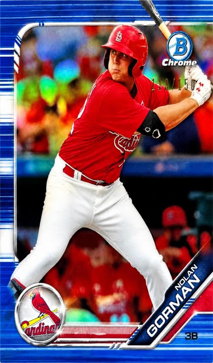 Nolan Gorman 2019 bowman Bowman Draft Sapphire Edition