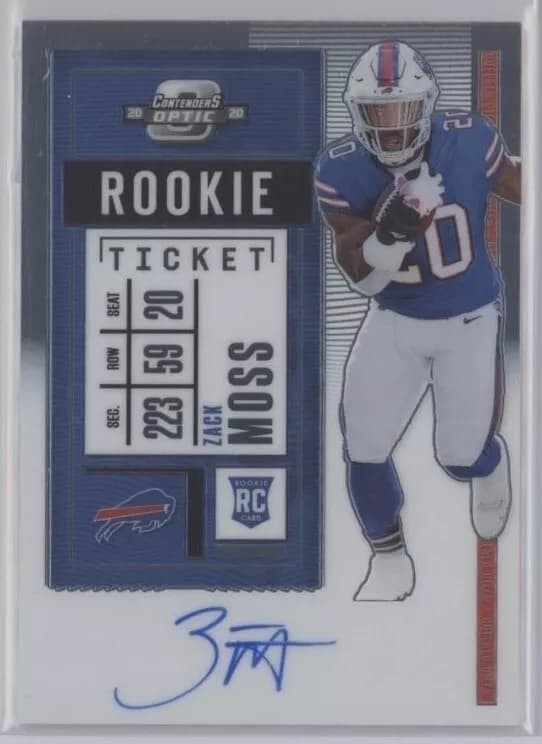 Zack Moss 2020 panini Panini Contenders Optic