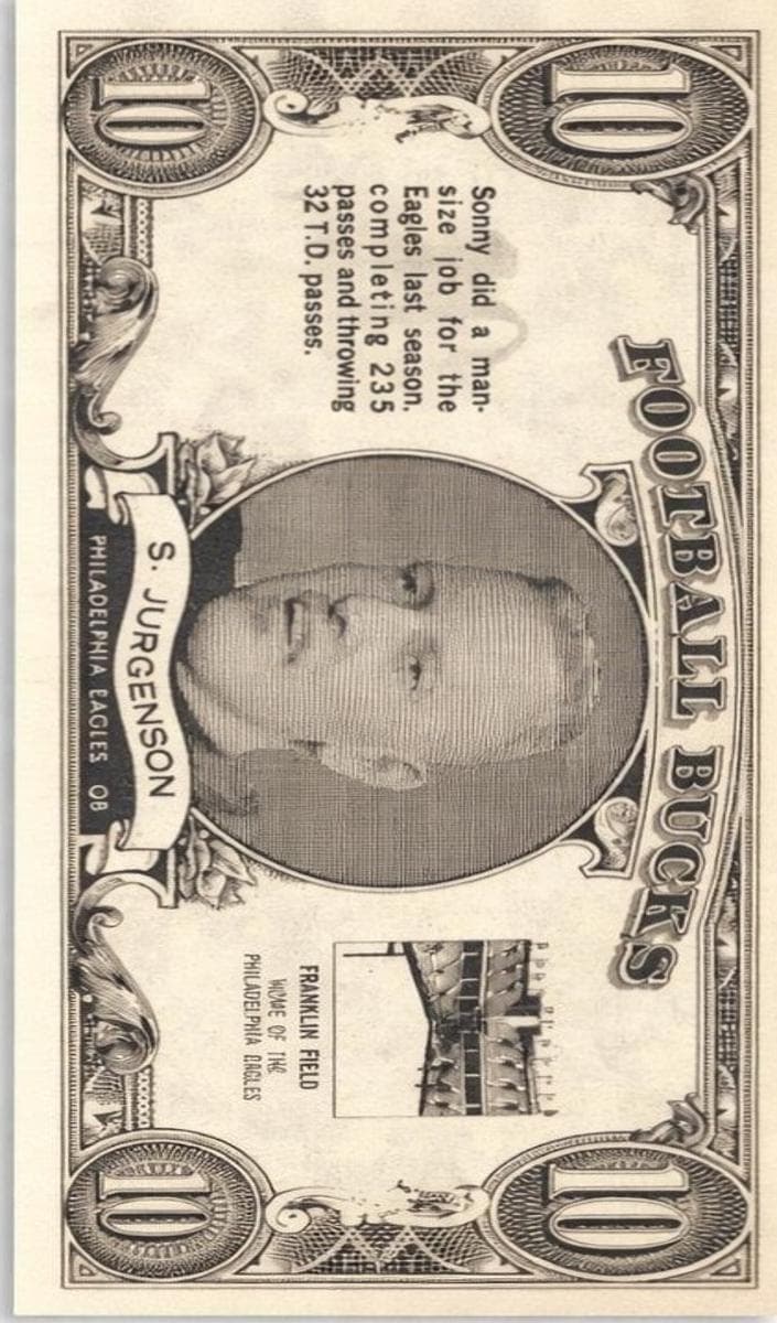 Sonny Jurgensen 1962 topps