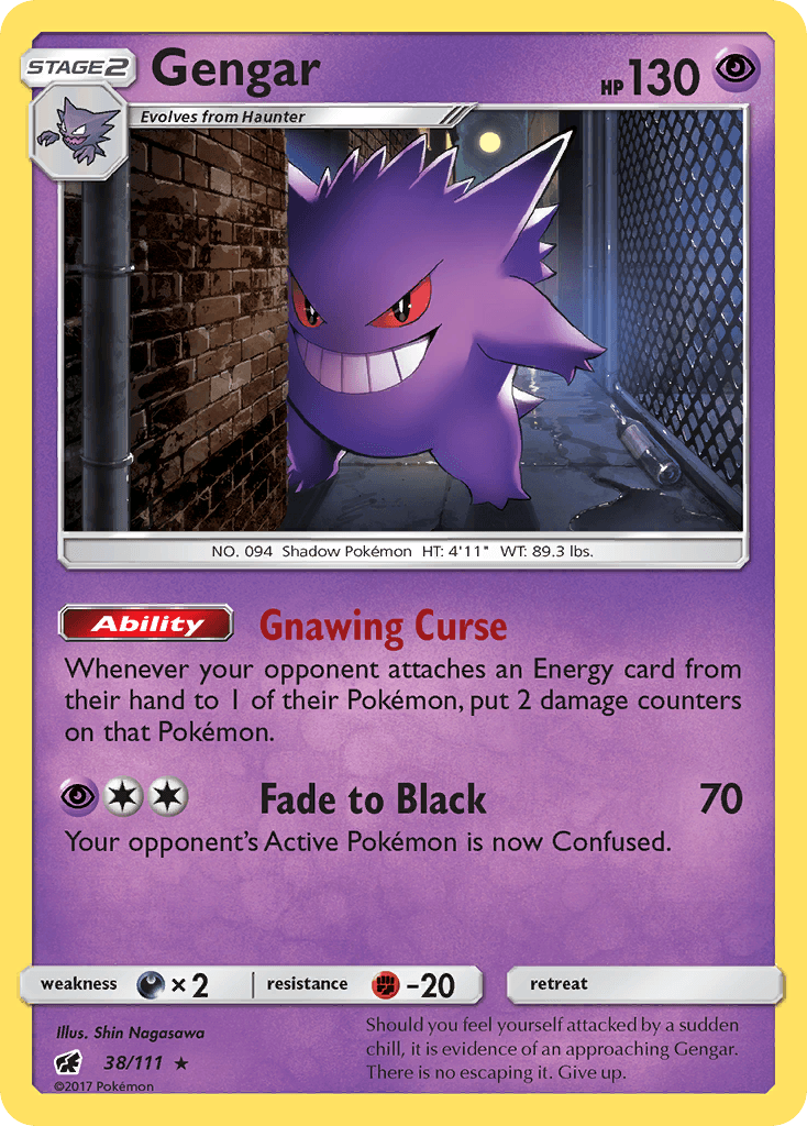 Gengar 2017 Pokemon Crimson Invasion Reverse Holo
