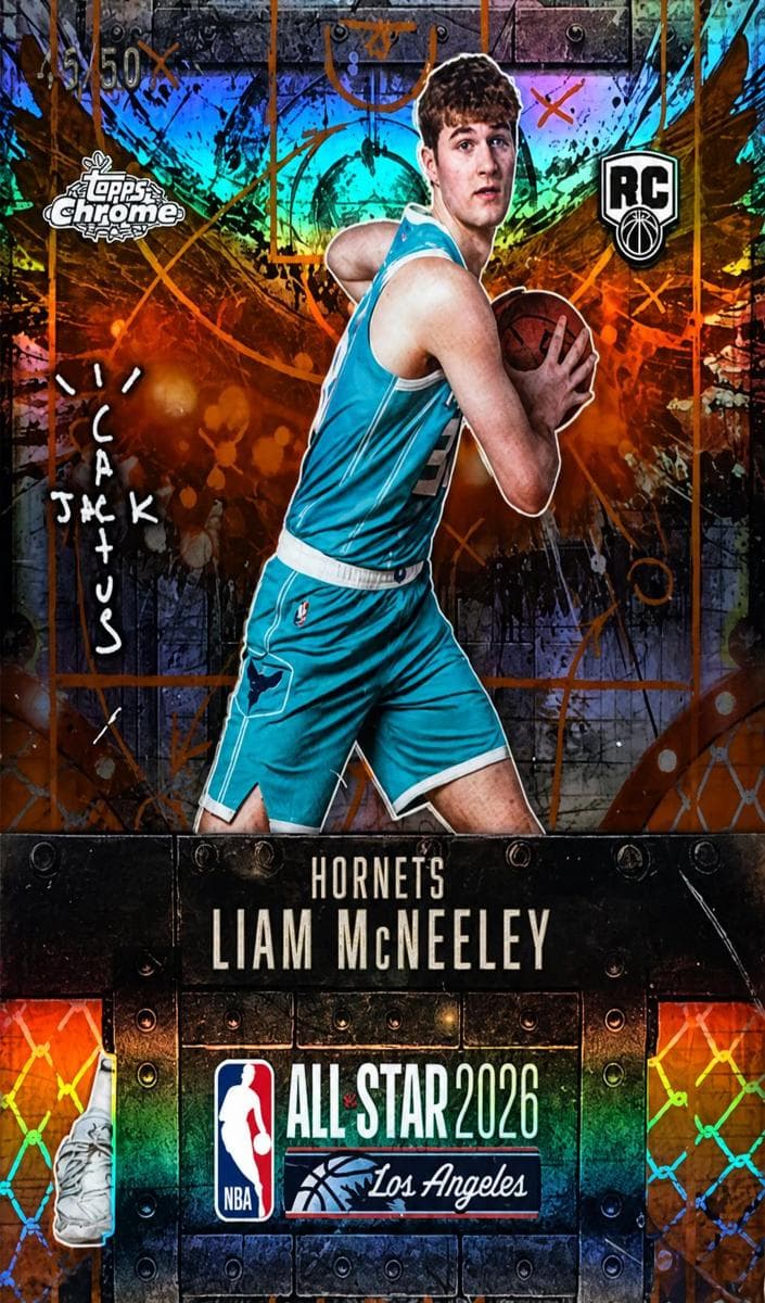 Liam McNeeley 2025 topps Topps Chrome Cactus Jack X NBA All-Star Game