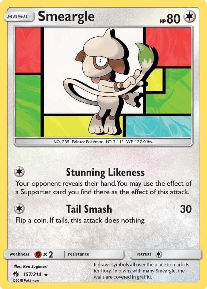 Smeargle trading card