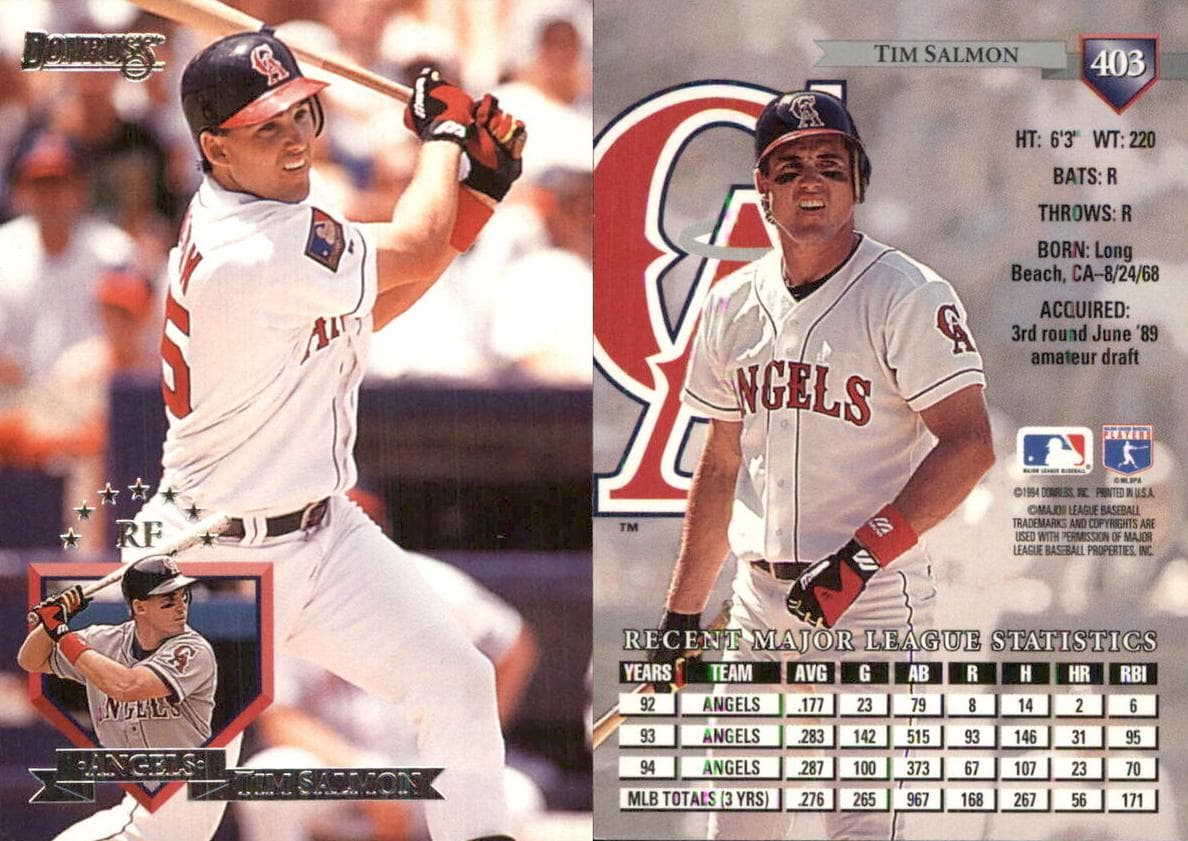 Tim Salmon 1995 panini