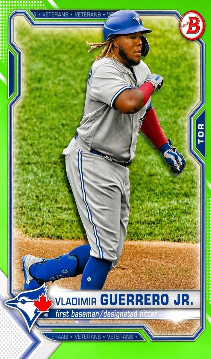 Vladimir Guerrero Jr. 2021 bowman Bowman
