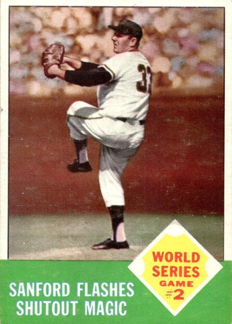 World Series Game #2: Sanford Flashes Shutout Magic 1963 topps Topps