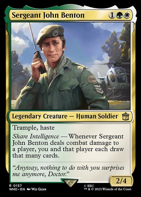 Sergeant John Benton 2023 Magic: The Gathering Doctor Who Foil